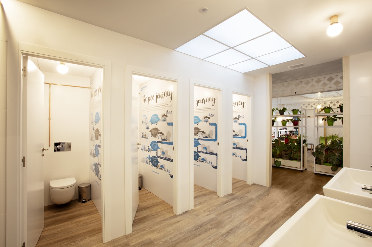 The original open space, designed in accordance with the Japanese methodology \