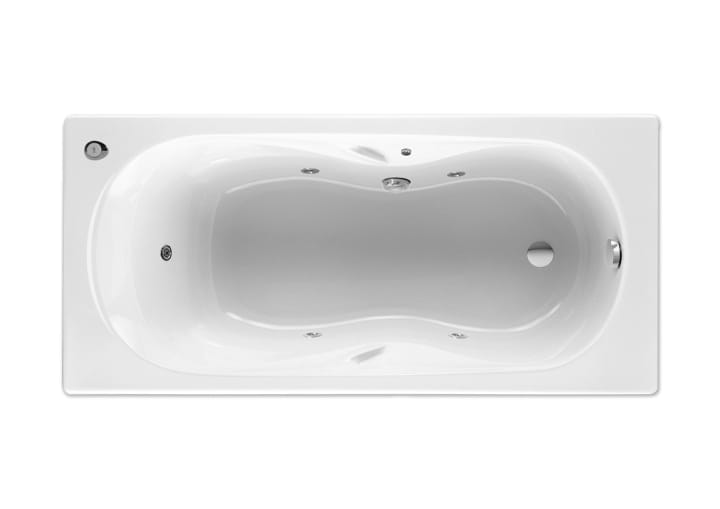 Rectangular acrylic bath with Tonic hydromassage